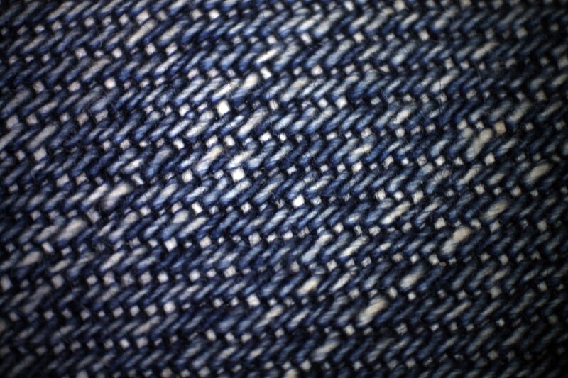 close-up of denim fabric