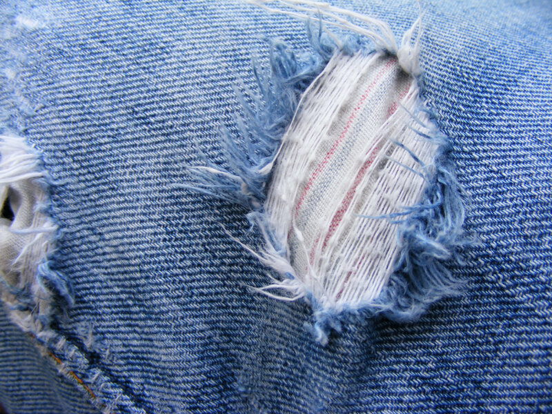 close-up of denim fabric