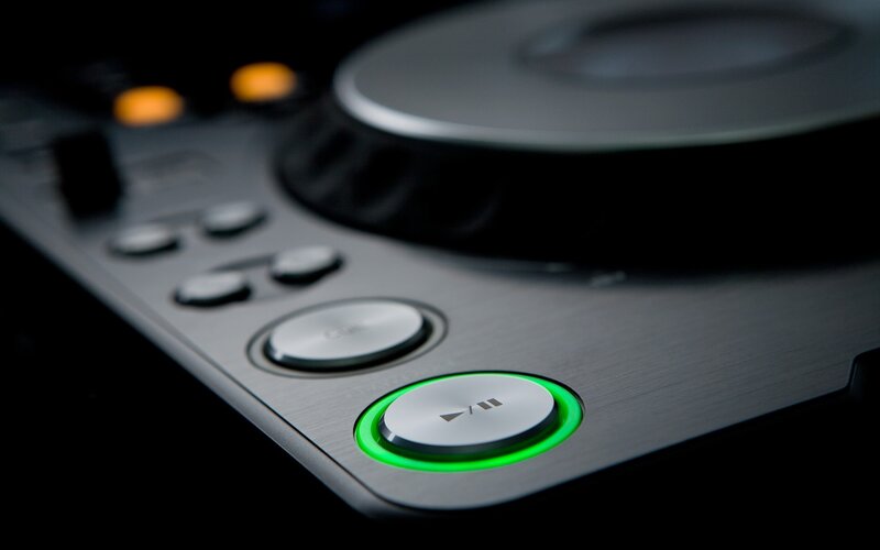 Close-up of DJ Controller — Black