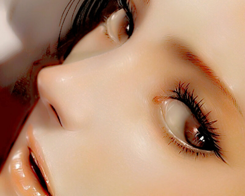 Close-up of Doll's Face — Beige