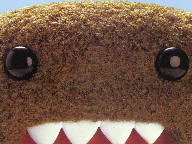 close-up of domo character