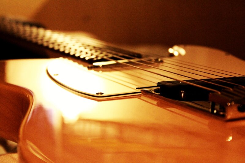 Close-up of electric guitar