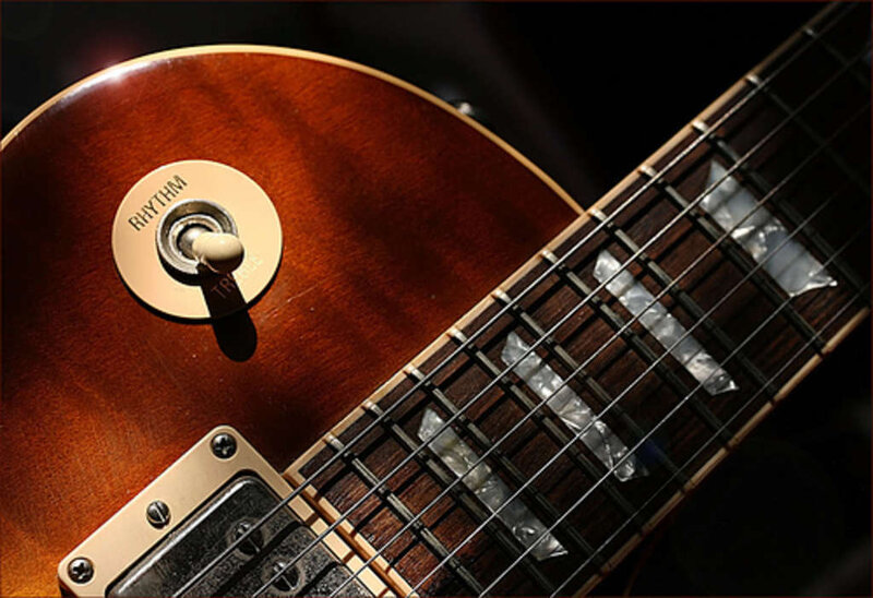 Close-up of electric guitar