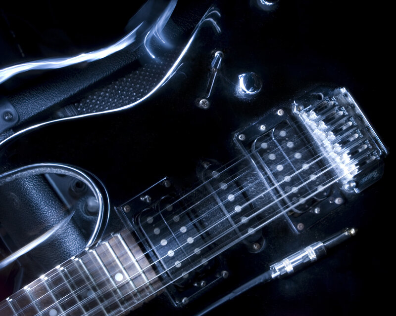 Close-up of electric guitar