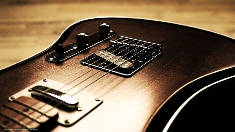 Close-up of Electric Guitar — Brown