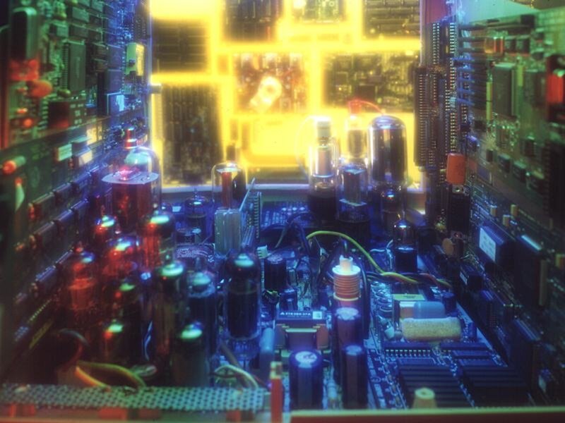 close-up of electronic circuitry