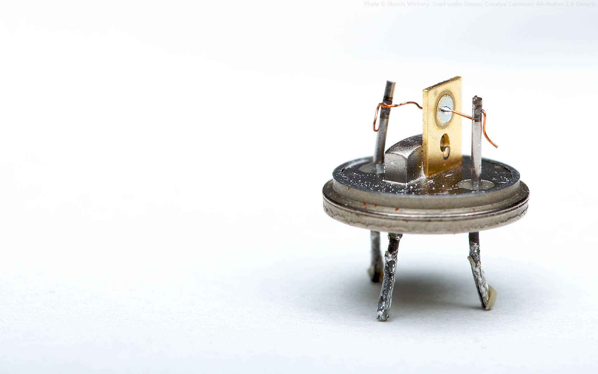 close-up of electronic component