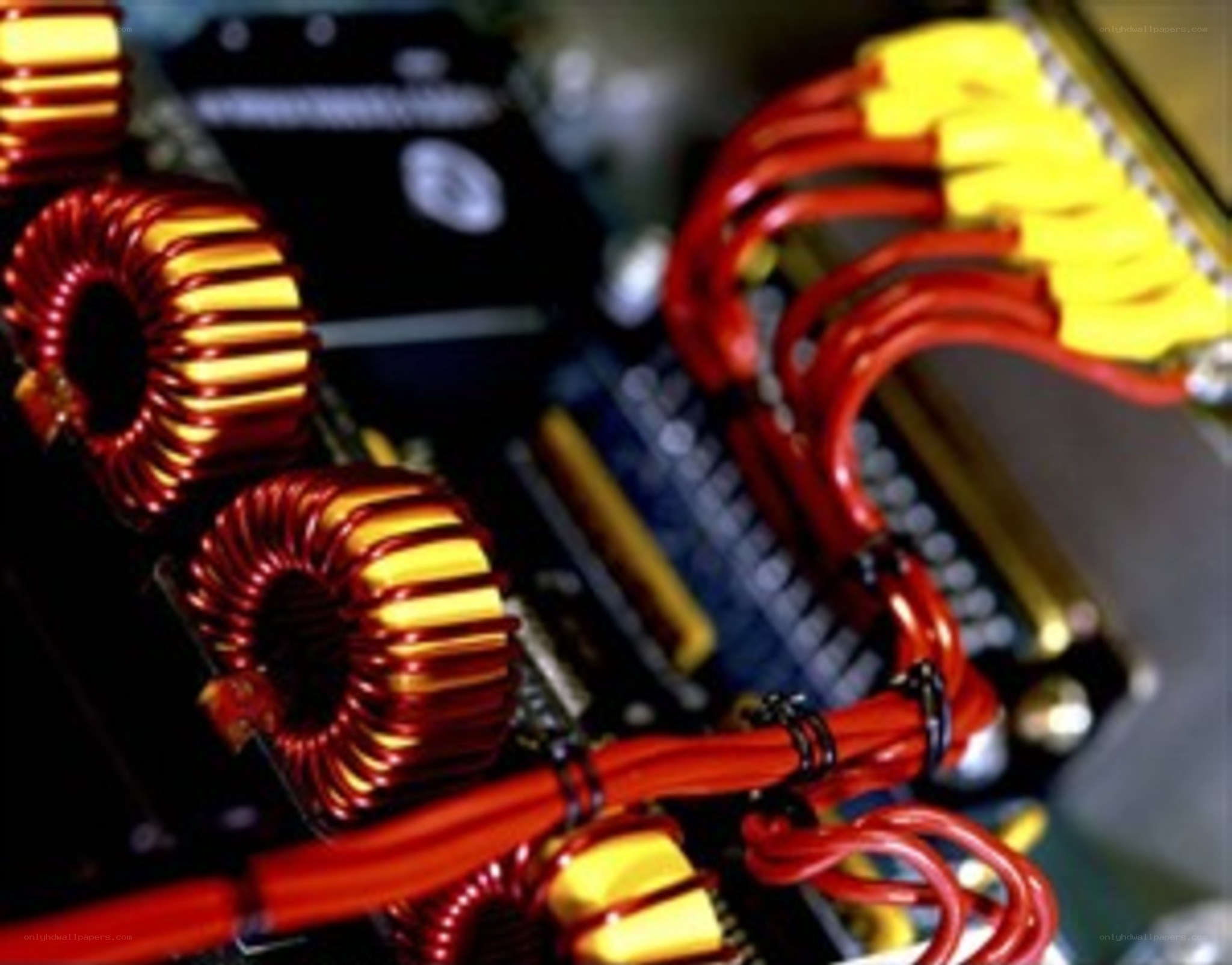 Close-up of electronic components