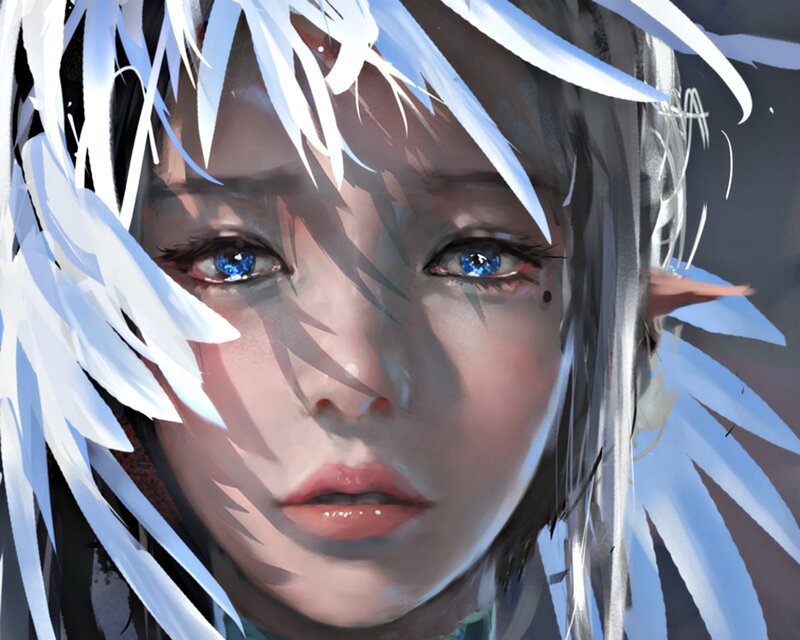 Close-up of Elf-like Character