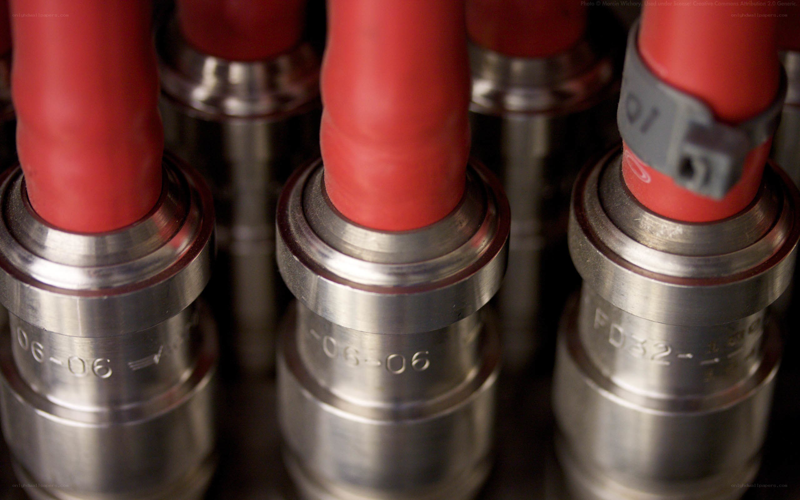 close-up of engine components