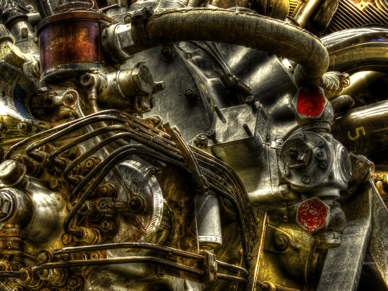 Close-up of Engine Parts