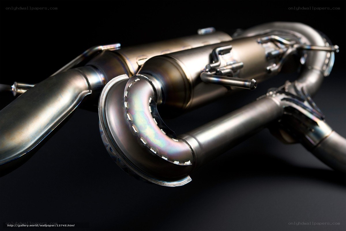 close-up of exhaust system