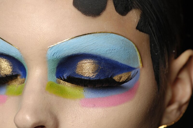 Close-up of Eye Makeup — Blue