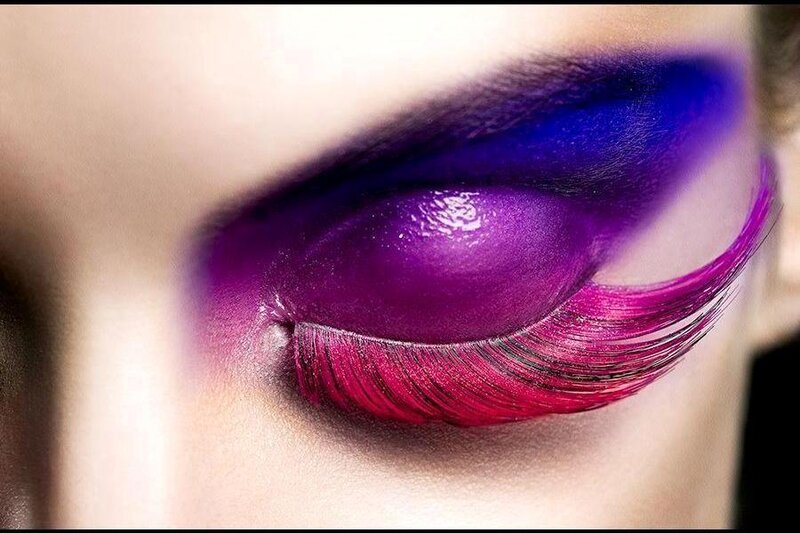 Close-up of Eye Makeup — Purple