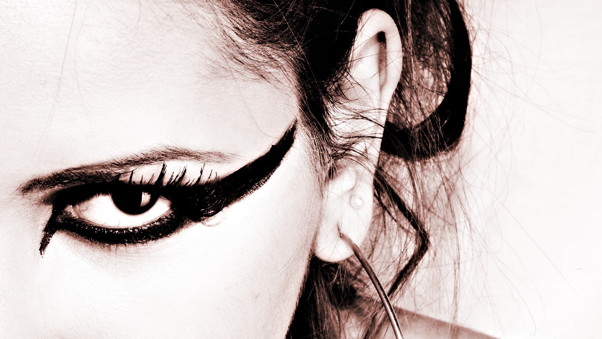 close-up of eye with dramatic makeup