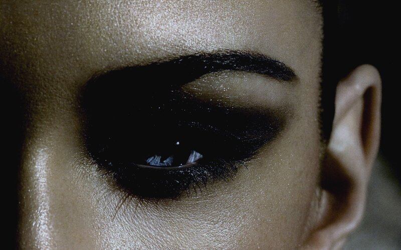 close-up of eye with makeup