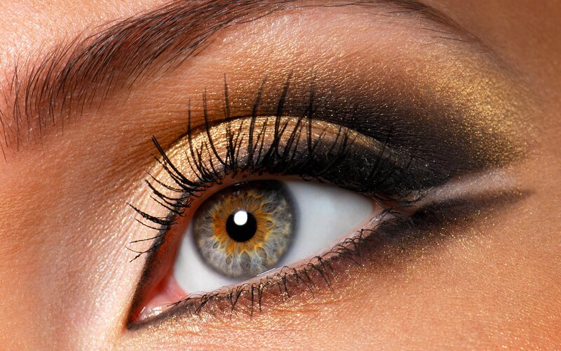 close-up of eye with makeup