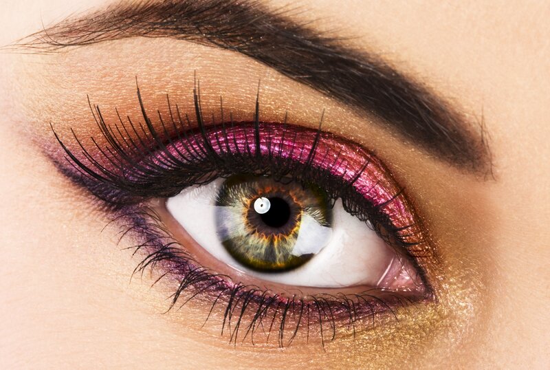 close-up of eye with makeup