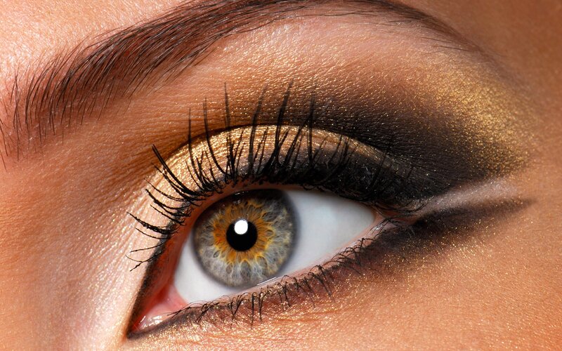 close-up of eye with makeup