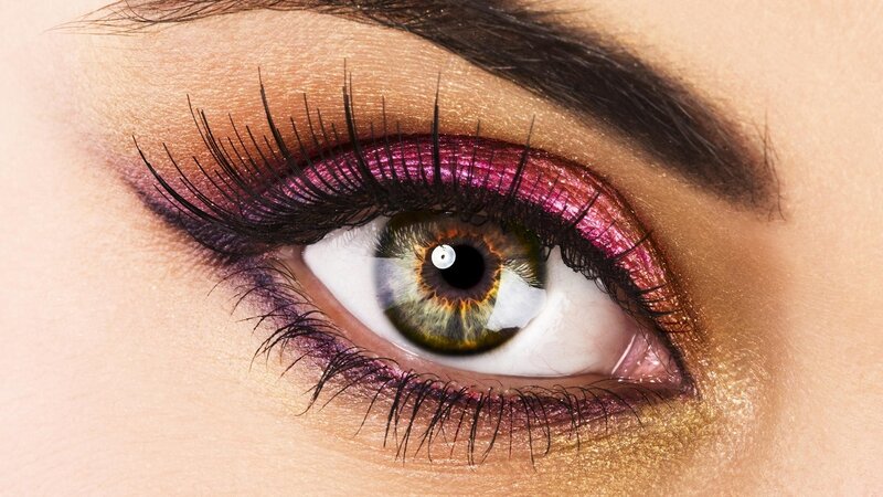 close-up of eye with makeup