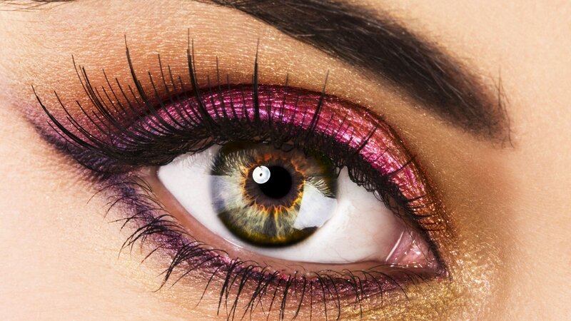 close-up of eye with makeup