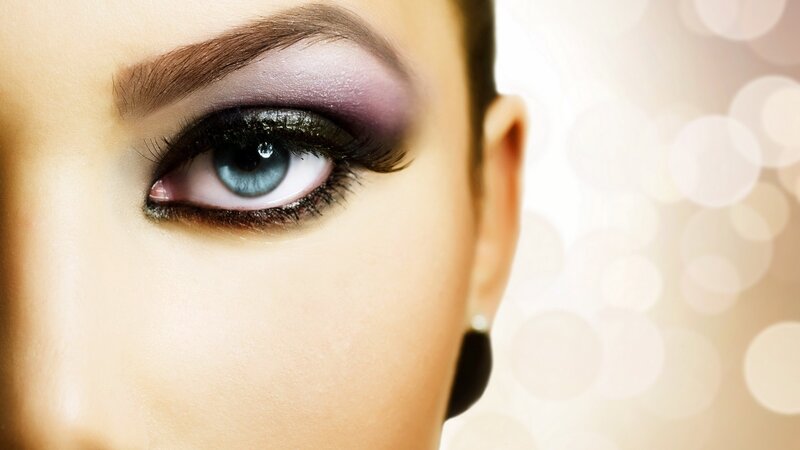 close-up of eye with makeup