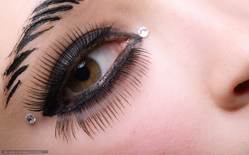 close-up of eye with makeup