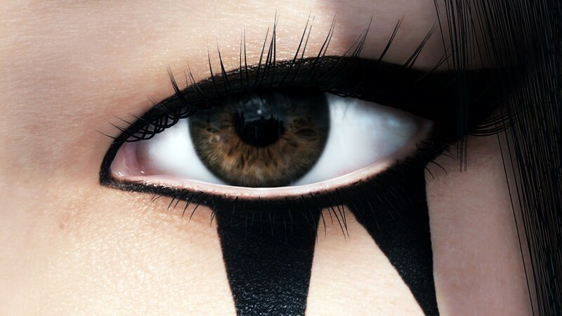 close-up of eye with makeup