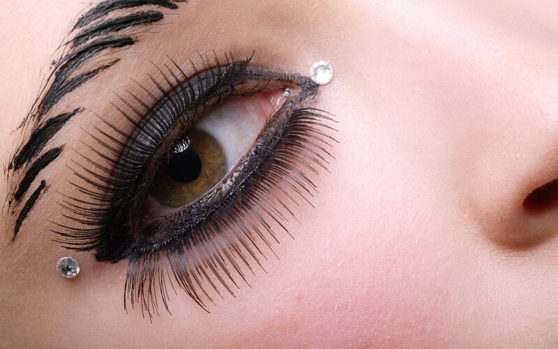 close-up of eye with makeup
