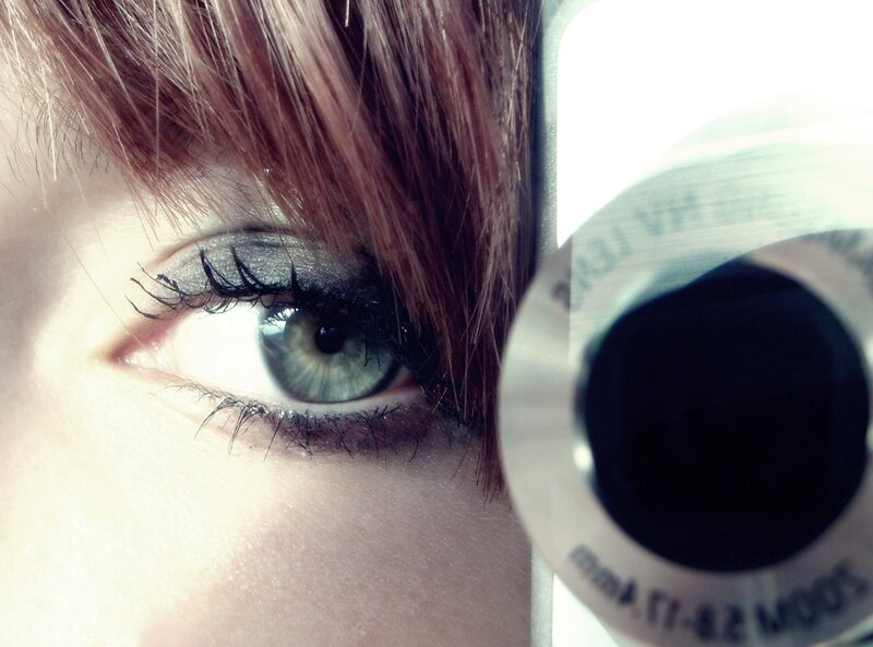 close-up of eye with makeup