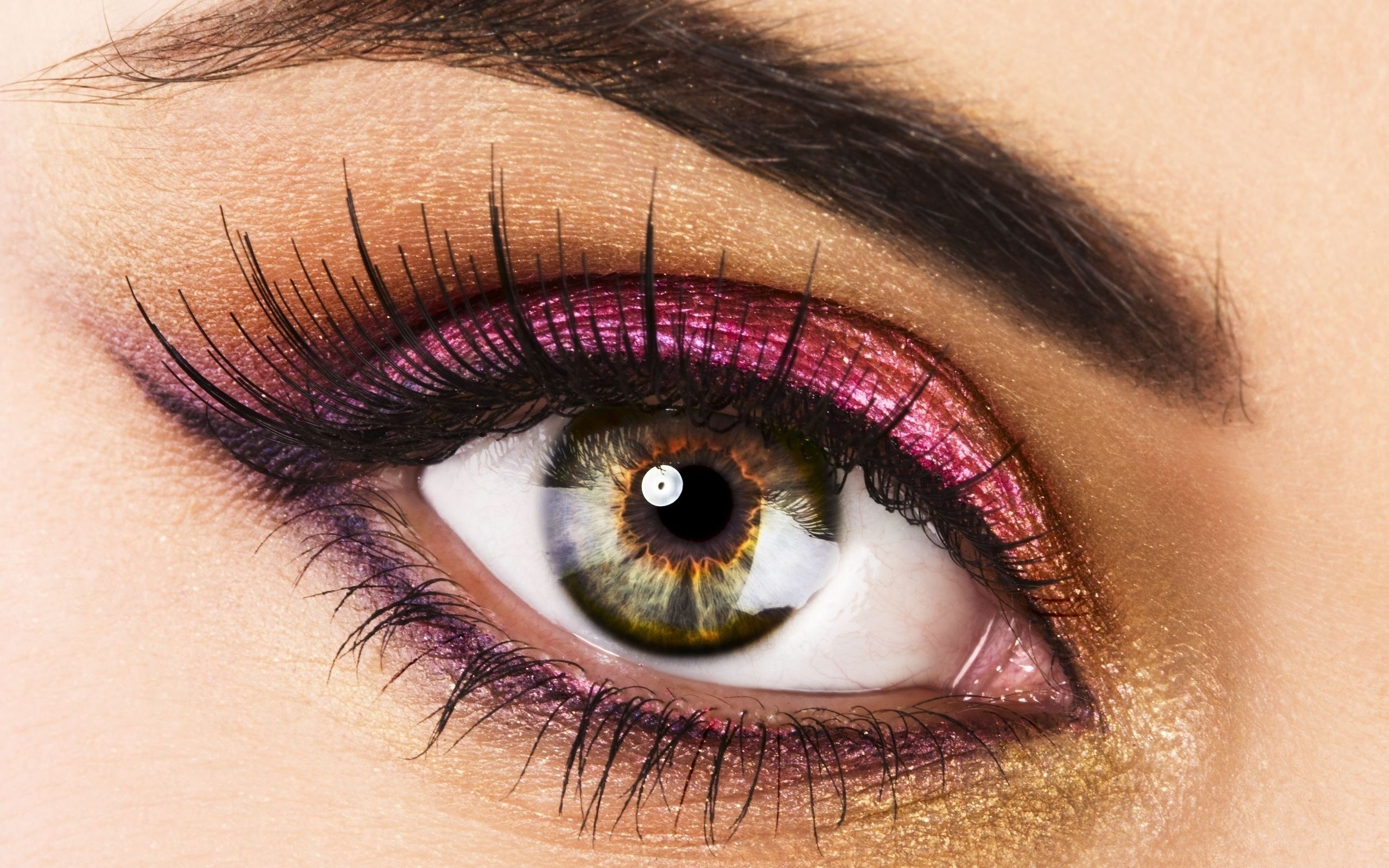 close-up of eye with makeup