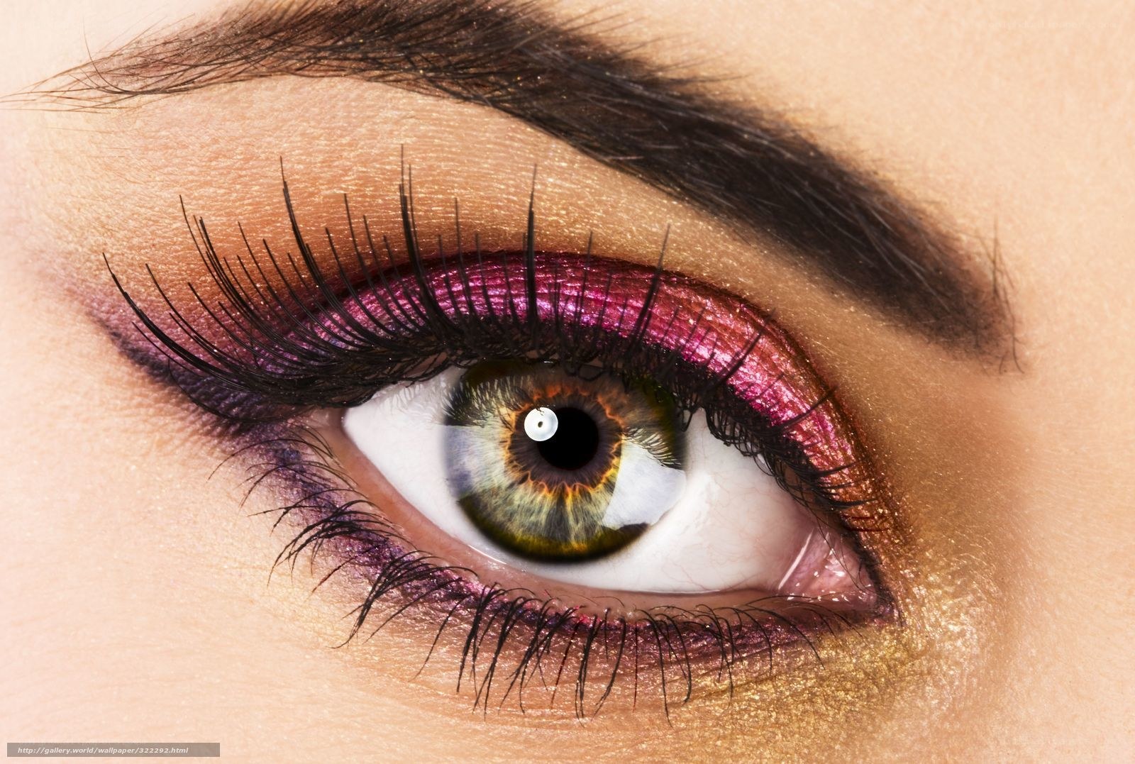 close-up of eye with makeup
