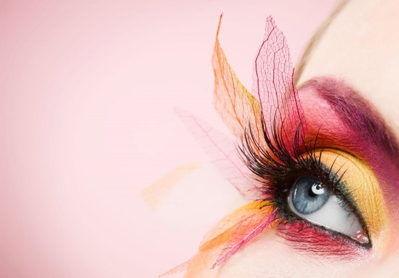Close-up of Eye with Makeup — Pink, Dramatic, Photograph