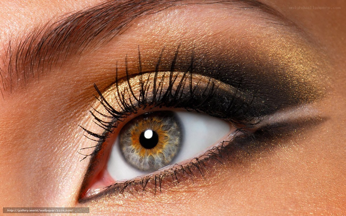 close-up of eye with makeup