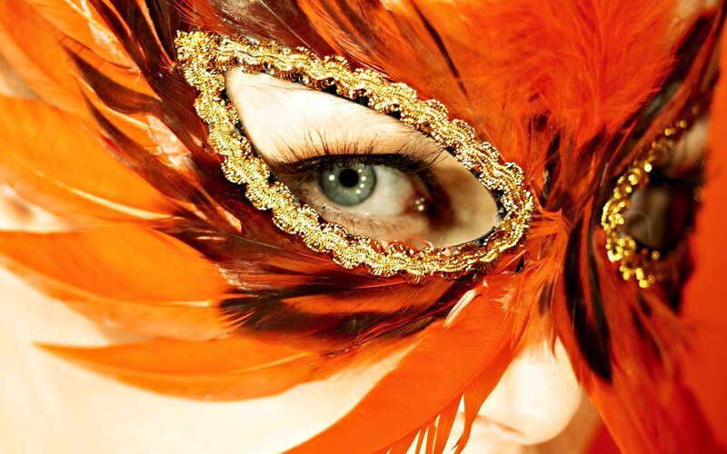 Close-up of Eye with Mask