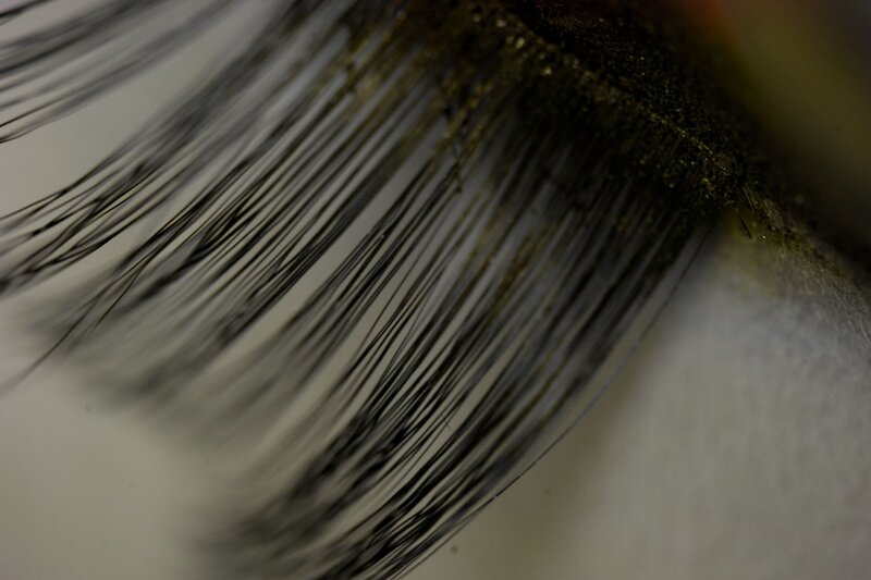 close-up of eyelashes