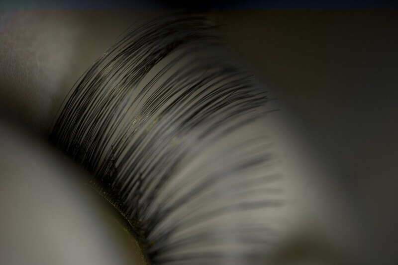 Close-up of Eyelashes — Black, Dramatic, Photograph