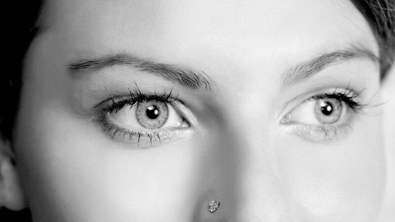 close-up of eyes and nose