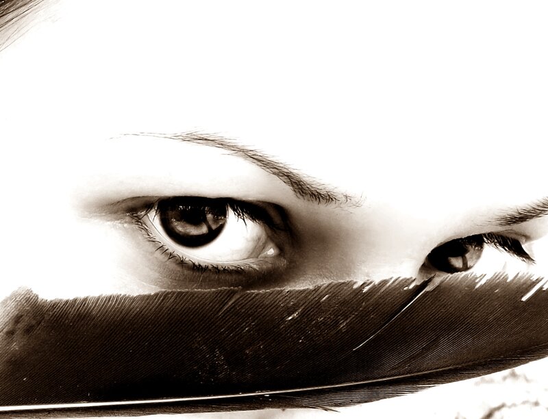 Close-up of Eyes — Black, Dramatic