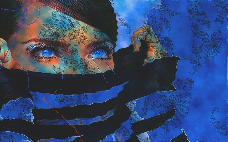 Close-up of Eyes — Blue, Dreamy