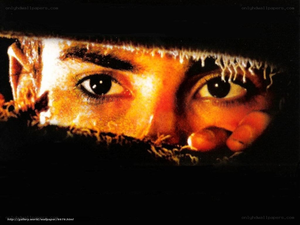 close-up of eyes in darkness
