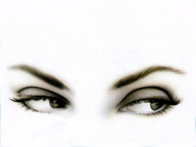 close-up of eyes