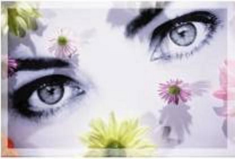 Close-up of Eyes — White