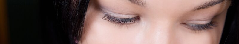 close-up of eyes with long lashes