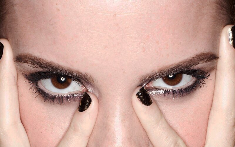 close-up of eyes with makeup