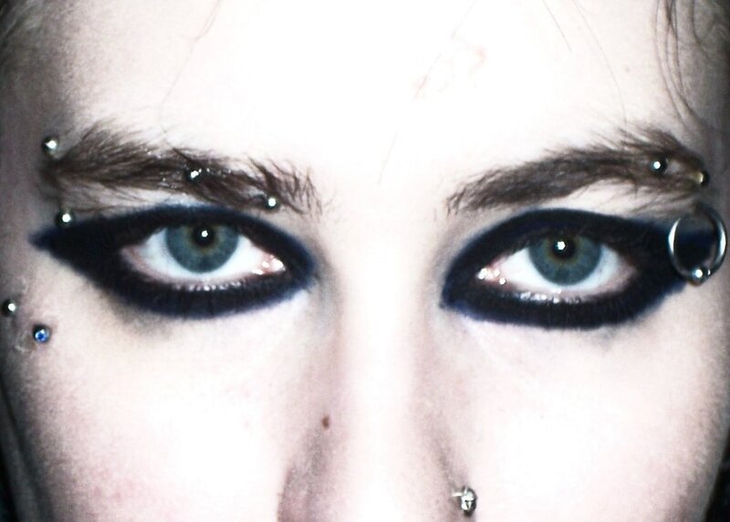 close-up of eyes with makeup