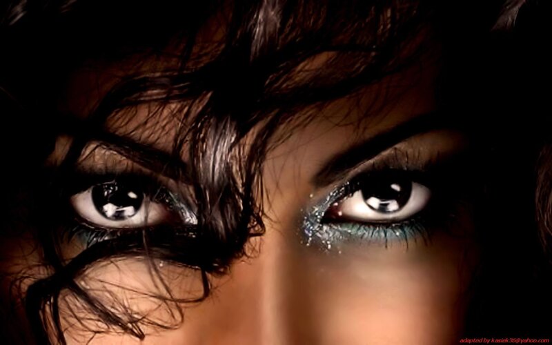 close-up of eyes with makeup