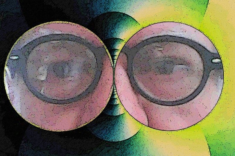 Close-up of Eyes — Yellow, Abstract