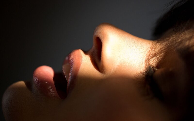 close-up of face in sunlight
