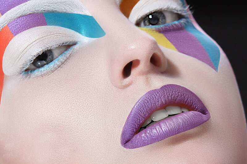 Close-up of Face with Makeup